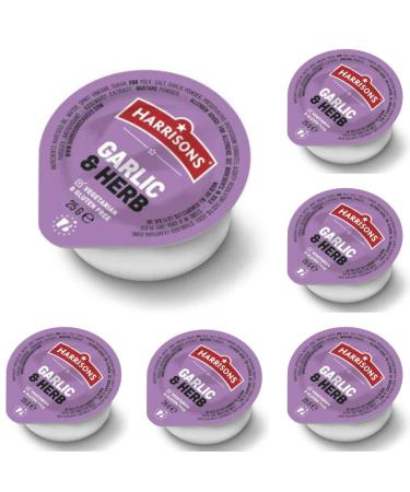 Harrison Garlic and Herb Sauce Pack of 50 Garlic Sauce Dips - No Artificial Color or Flavor Made in UK (50 dips)