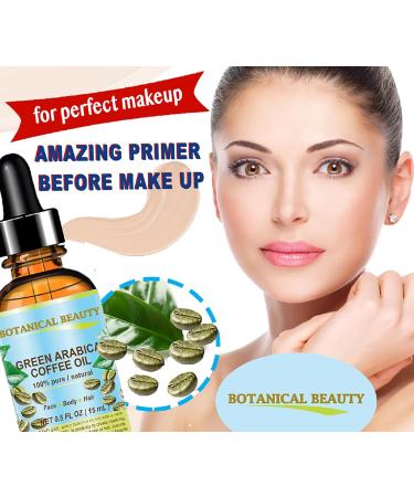 Buy 100% Pure Green Arabica Coffee Oil - 10ml Anti-Aging Face Skin Hair & Nails Treatment | Botanical Beauty - Buy Online on SooperMarket.com