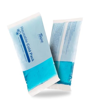 Thrive Gel Ice Packs (2 Pack) FSA HSA Approved Reusable Gel Packs for Icing Injuries Pain Relief & Rehabilitation Cold Compress Ice Pack 1 Count (Pack of 2)