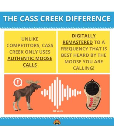 Cass Creek Ergo Moose Handheld Electronic Game Call - CC089 Compact Design - 5-in-1 Expert Calls for All Skill Levels - Buy Online on SooperMarket.com