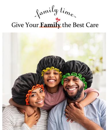 Mikimini Black Shower Hoods for Women Men & Girls - 2 Pack Waterproof Reusable Double-Fold Shower Hats with Soft PEVA Lining - Comfortable Medium Size Black & Yellow - Buy Online on SooperMarket.com