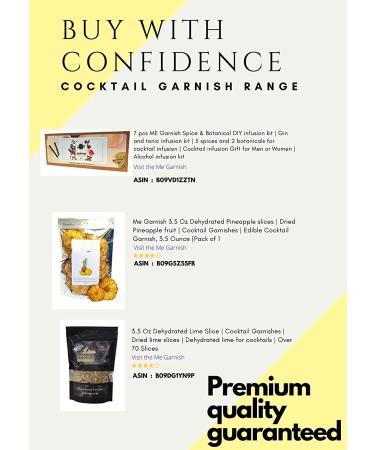 3.5 Oz Dehydrated Pineapple for Cocktails | Dried Pineapple garnish halfmoons | Dried pineapple with skin | Edible Cocktail Garnish | Dehydrated fruit for cocktails | Over 20 Pineapple halfmoons - Buy Online on SooperMarket.com