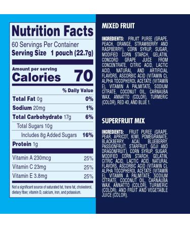 Welch's Fruit Snacks Bulk Variety Pack - Mixed Fruit & Superfruit, Gluten Free 0.8 oz Bags (Pack of 60) - Buy Online on SooperMarket.com