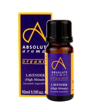 Absolute Aromas Organic Lavender High Altitude Essential Oil 10ml - 100% Pure Natural Undiluted Vegan and Cruelty-Free - for use in a Diffuser and Aromatherapy Lavender High Altitude 10 ml (Pack of 1)
