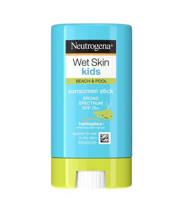 Neutrogena Wet Skin Kids Water Resistant Sunscreen Stick for Face and Body  Broad Spectrum SPF 70  0.47 oz