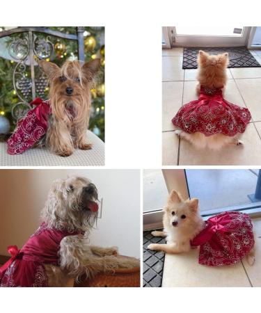 Delifur Medium Red Dog Wedding Dress Tutu Perfect Pet Costume for Birthday Parties & Spring/Summer Celebrations - Buy Online on SooperMarket.com
