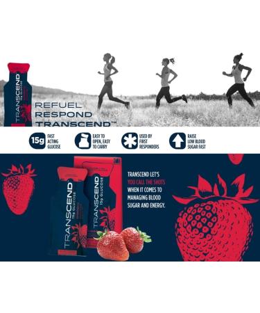 Transcend 15g Glucose Gels - 12 Pouch Bulk Pack | Energy Boost for Diabetics - Buy Online on SooperMarket.com