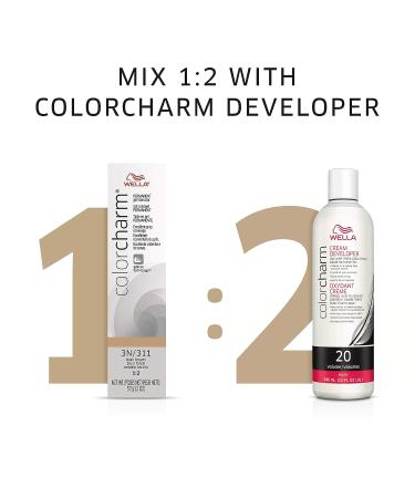 Wella ColorCharm Permanent Gel Haircolor 3N Dark Brown - Gray Coverage with Gelfuse Technology - Buy Online on SooperMarket.com