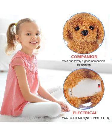WorWoder Interactive Plush Teddy Dog Toy - Walking, Barking, Wagging Tail - Fun Companion Pet for Kids (Teddy Dog) - Buy Online on SooperMarket.com