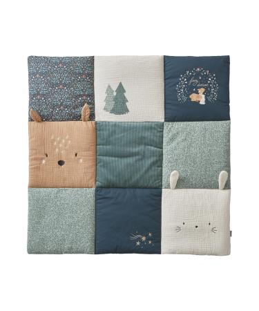 Vertbaudet Baby Play Mat/Playpen Mat Magic Forest Oeko-Tex Green Printed 75X100