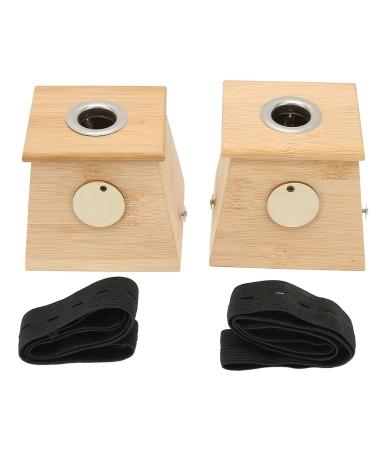 Moxibustion Box Moxa Box Single Hole Bamboo Moxibustion Box Moxa Roller Stick Holder Acupuncture Moxibuting Tool 2pcs