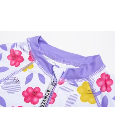 BONVERANO Baby Girls Swimsuit UPF 50+ Sun Protection Purple Flower 2-3 Years - Buy Online on SooperMarket.com