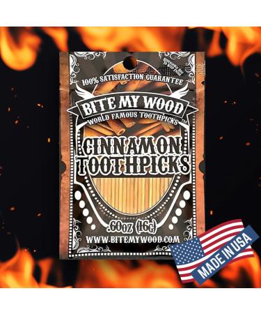 BiteMyWood Cinnamon Toothpicks for Adults - Long Lasting Super Hot & Spicy Flavor (100 Picks) - Buy Online on SooperMarket.com