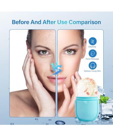 Buy Ice Roller for Face & Eye | Skin Care Kit to Brighten Skin Reduce Fine Lines & Pores - Blue - Buy Online on SooperMarket.com