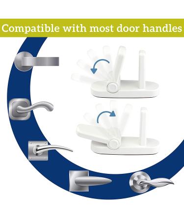 Improved Childproof Door Lever Lock (2 Pack) Prevents Toddlers From Opening Doors. Easy One Hand Operation for Adults. Durable ABS with 3M Adhesive Backing. Simple Install  No Tools Needed (White  2) White 2 - Buy Online on SooperMarket.com