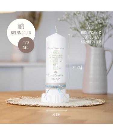 Personalized Amari Communion Candle - Custom Cross Design | 25cm Height | Perfect for Boys & Girls - Buy Online on SooperMarket.com