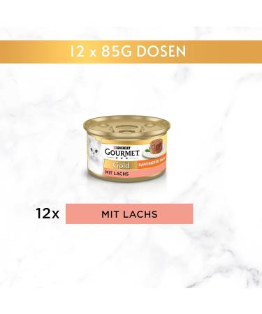 Gourmet PURINA GOURMET Gold Refined Ragout Wet Cat Food with Salmon - 12-Pack (12 x 85g) | Premium International Shipping - Buy Online on SooperMarket.com