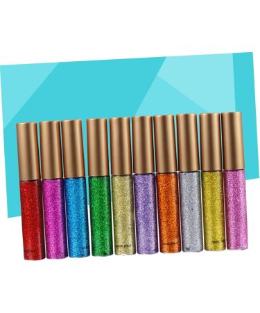 Healeved 10pcs Liquid Eyeliner Eyeshadow Eye Shadow Glitter Eyeliner Shinny Eyeliner - Buy Online on SooperMarket.com