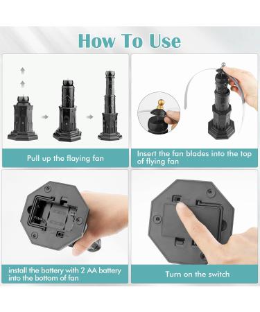 Flywedler 2-Piece Fly-Repellent Fan Set | Automatic Mosquito Protection | Hangable & Foldable Design | Effective Against Flies Wasps & More - Buy Online on SooperMarket.com