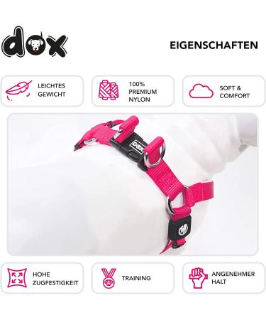 DDOXX Nylon Step-In Dog Harness - Adjustable Pink Puppy Harness for All Sizes - XXS (1.0 x 26-35 cm) - International Shipping Available - Buy Online on SooperMarket.com