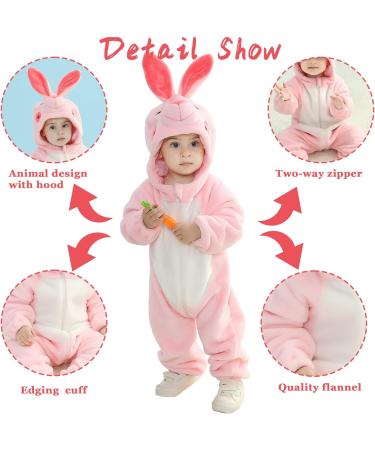 Doladola Baby Cartoon Animal Hooded Onesie Pajamas 18-24 Months - Rabbit Design - Buy Online on SooperMarket.com