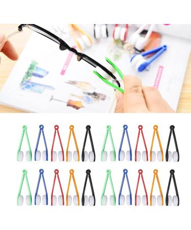 20-Partly Reading Flashing Brake Glasses Cleaning Tool Set - 4 Red Blue Black Green & Orange Brushes for Optimal Lens Care - Buy Online on SooperMarket.com
