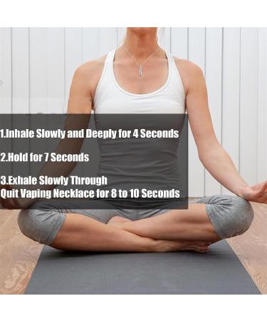 Stainless Steel Mindful Breathing Necklace Breathlace Necklace Quit Smoking Anxiety Necklace The Necklace for Anxiety Stress for Men Women Anxiety Relief (Blue) - Buy Online on SooperMarket.com