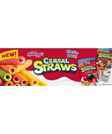 2023 Kellogg's Cereal Straws Froot Loops - 18 Count Pack | Nostalgic Edible Breakfast Straw for Kids | Best Milk Alternatives | 90's Childhood Treat - Buy Online on SooperMarket.com