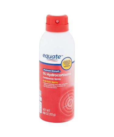 MUHU Equate Maximum Strength Anti-Itch Continuous Spray, 4.0 oz, 4 Ounce (Pack of 1)