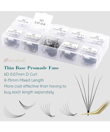 Obeyalash 1000Pcs Loose Premade 4D Eyelash Extensions - 0.07mm C Curl Handmade Lash Fans 8-15mm | Shop Now for International Shipping - Buy Online on SooperMarket.com