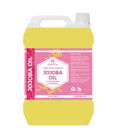 Leven Rose Jojoba Oil Bulk Wholesale Large 32 oz for Soap  Skin  Hair and Nails 32 Fl Oz (Pack of 1)