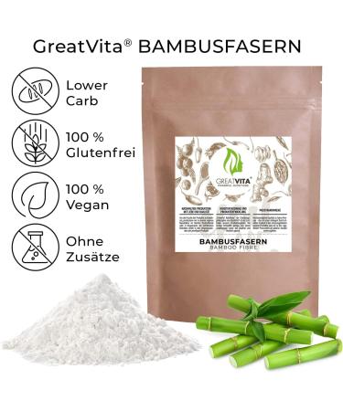 Bamboo Fibres 1600 g / Premium Quality / Low Carb | Value Pack / Bamboo Powder Flour / GreatVita - Buy Online on SooperMarket.com