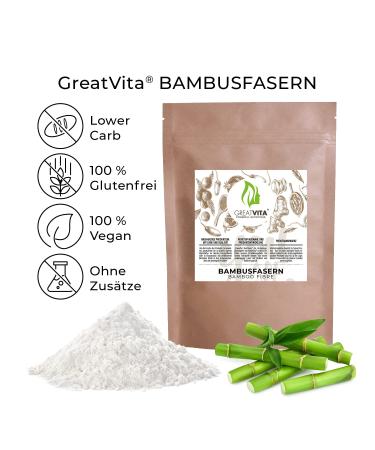 Buy Premium Bamboo Fiber 400g | Low Carb Flour | GreatVita Value Pack | High-Quality Bamboo Powder for Baking & Cooking - Buy Online on SooperMarket.com
