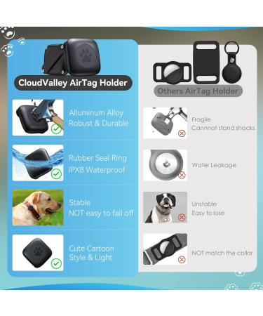 Cloudvalley Airtag Dog Collar - IPX8 Waterproof GPS Tracker for Apple Airtags - Lightweight Easy Install Anti-Loss Cover for Dogs & Cats - Buy Online on SooperMarket.com