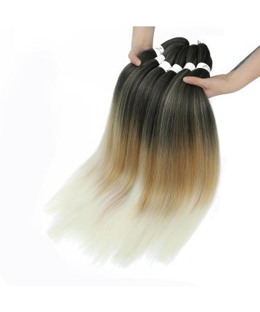 Buy Xusuperb 20 Ombre Blonde Pre-Stretched Braiding Hair - 6 Pack Soft Yaki Extensions (T1B/27/613#) | Easy Braids for All Hair Types - Buy Online on SooperMarket.com