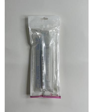 Beauty7 Tattoo Skin Markers Pen - Surgical Tip 0.5mm/1mm Body Art Scribe Tool with Ruler - 1 Pack - Buy Online on SooperMarket.com