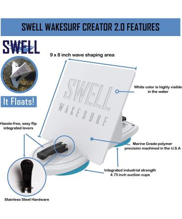 Efficient: SWELL Wakesurf Creator 2.0 - Wave Shaper for Surfing - Durable & Floating - Buy Online on SooperMarket.com