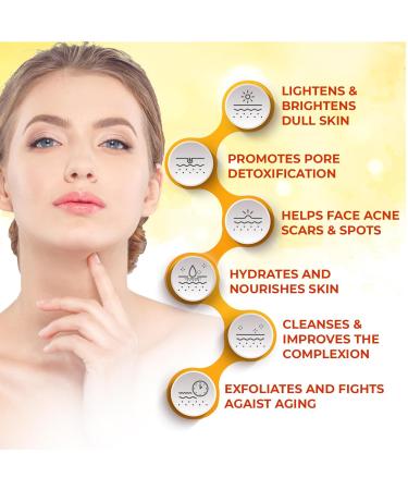 Turmeric Face Wash | 100% Natural Anti-Aging Facial Cleanser for Clear Skin Spots & Sun Damage Exfoliating Turmeric Soap Detox Treatment - Buy Online on SooperMarket.com