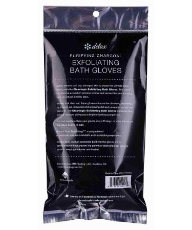 Clean Logic Detox Charcoal Exfoliating Bath Glove - 3 Count - Pack of 1 - Buy Online on SooperMarket.com