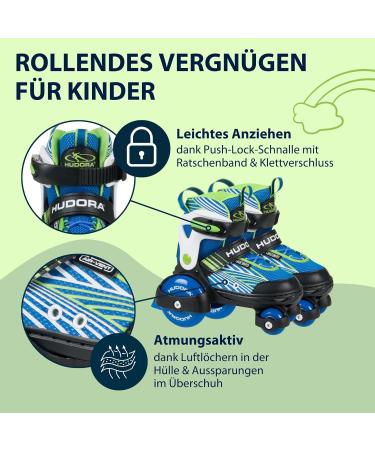 Buy Hudora My First Quad Roller Skates for Kids - Adjustable Sizes & Colors - High-Quality Safe Lightweight & Ideal for Children up to 20kg - Buy Online on SooperMarket.com
