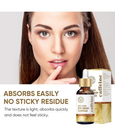Caffeine Eye Serum with EGCG, Vitamin C, Hyaluronic Acid - Anti Aging & Brightening Solution for Wrinkles, Dark Circles, and Puffiness - Buy Online on SooperMarket.com