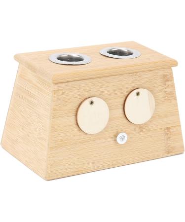 Buy Moxibustion Box - 2 Holes Bamboo Moxa Halter for Pain Relief & Healthcare | International Shipping - Buy Online on SooperMarket.com