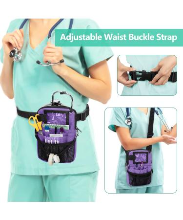 Trunab Nurse Fanny Pack with Tape Holder and Multiple Compartments Vet Nurse Pouch with Adjustable Waist Strap Utility Nurse Waist Bag for Stethoscopes Scissors and Other Medical Supplies Purple - Buy Online on SooperMarket.com