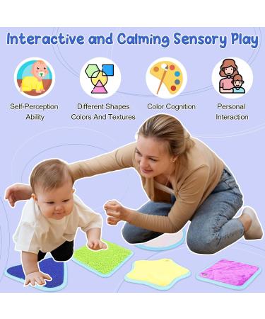 Sensory Mats Set - 9 Mini Textured Play Tiles for Tactile Educational Exercise - Buy Online on SooperMarket.com