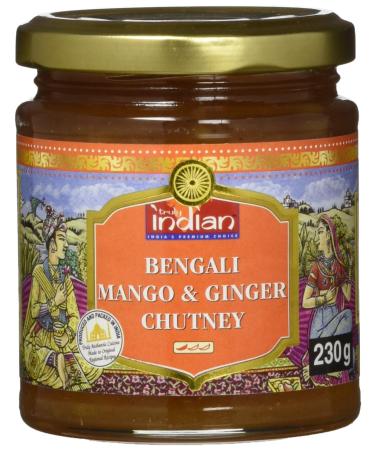 Truly Indian Bengali Mango-Ingwer Chutney-fruity-spicy fruit paste as a dip or ready-made sauce for fast dishes-Indian cooking with natural ingredients-3 x 230 g (3-pack) mango-manger 3 pieces