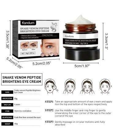 Snake Venom Peptide Firming Eye Cream 2 PCS Set - Anti-Wrinkle, Instant Face Lift, Reduce Under Eye Bags and Wrinkles - Buy Online on SooperMarket.com