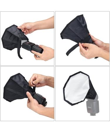 Flash Diffuser Light Softbox 2 Pack - 8 Octagon + 8x6 Speedlight Softbox Set for Canon, Nikon, Yongnuo - Collapsible with Storage Pouch - Buy Online on SooperMarket.com