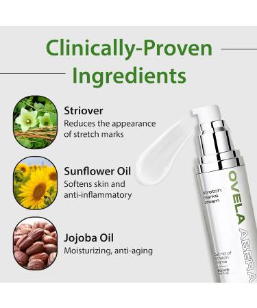Abera Ovela Maternity Stretch Mark Cream - Effective Treatment for Pregnancy & Weight Fluctuations Deep Mark Removal All Skin Types 1.69 fl oz - Buy Online on SooperMarket.com