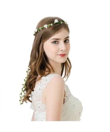 Buy AWAYTR 9-Piece Multi-Colored Flower Crown Garland for Festivals & Weddings - Perfect for Women & Girls - Buy Online on SooperMarket.com