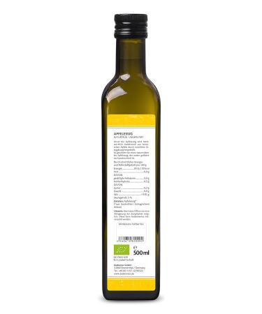 Organic Apple Cider Vinegar - Naturally Cloudy & Unfiltered 1000ml (2x500ml) | Raw & Unpasteurized | Biocontor - Buy Online on SooperMarket.com